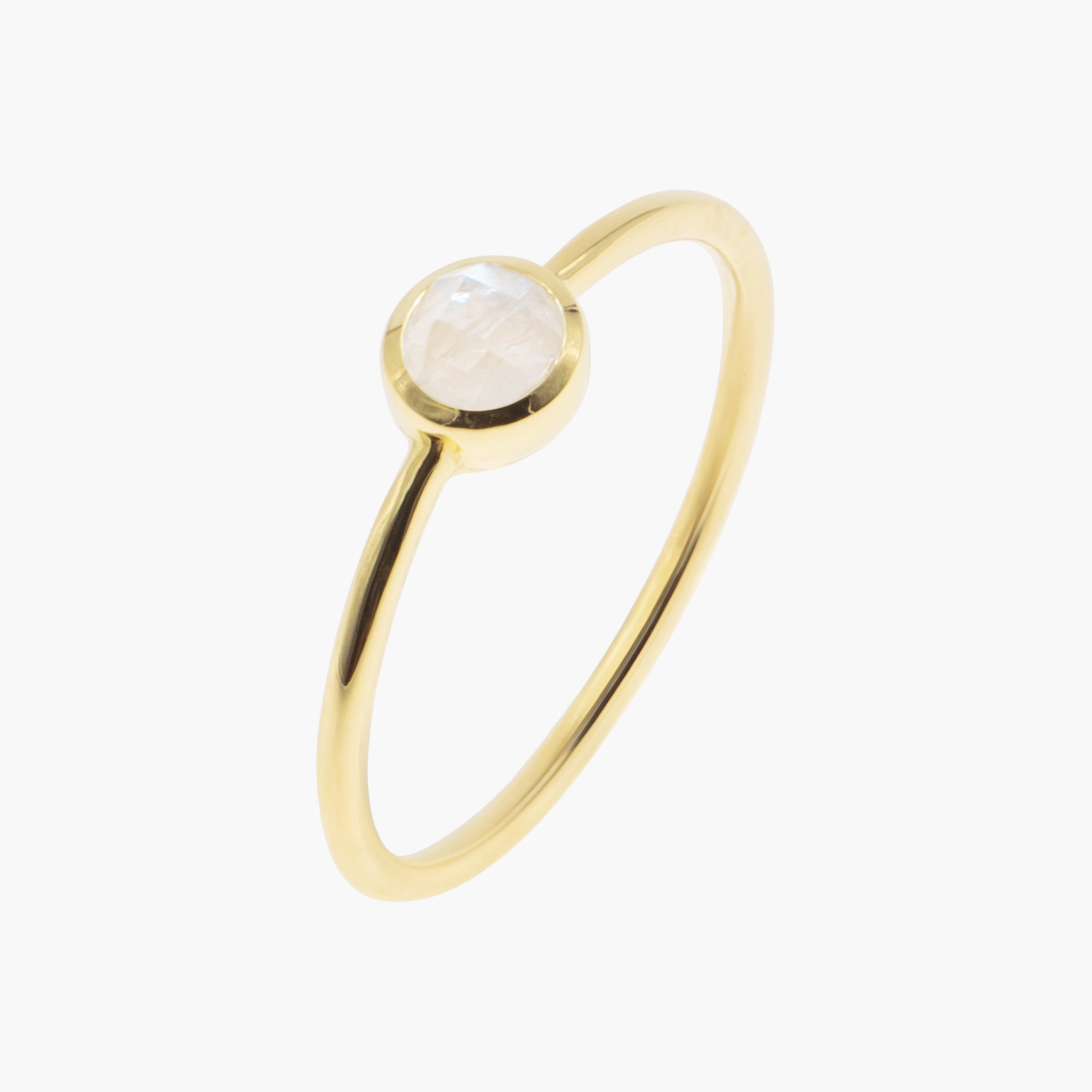 Bague Gemia en pierre de Lune plaqué or - SLOYA